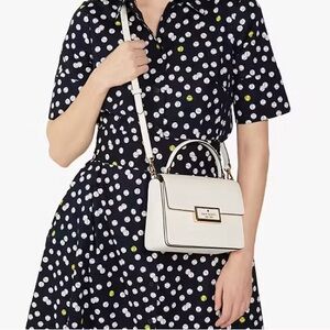 NWT Kate Spade Reegan Top Handle Crossbody Meringue Cream Saffiano Leather Purse